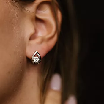 Bilde nummer 3 av Pan Jewelry, Smykkesett i 925 sølv med zirkonia og dråpe