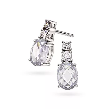 Pan Jewelry, Øredobber i sølv med zirkonia