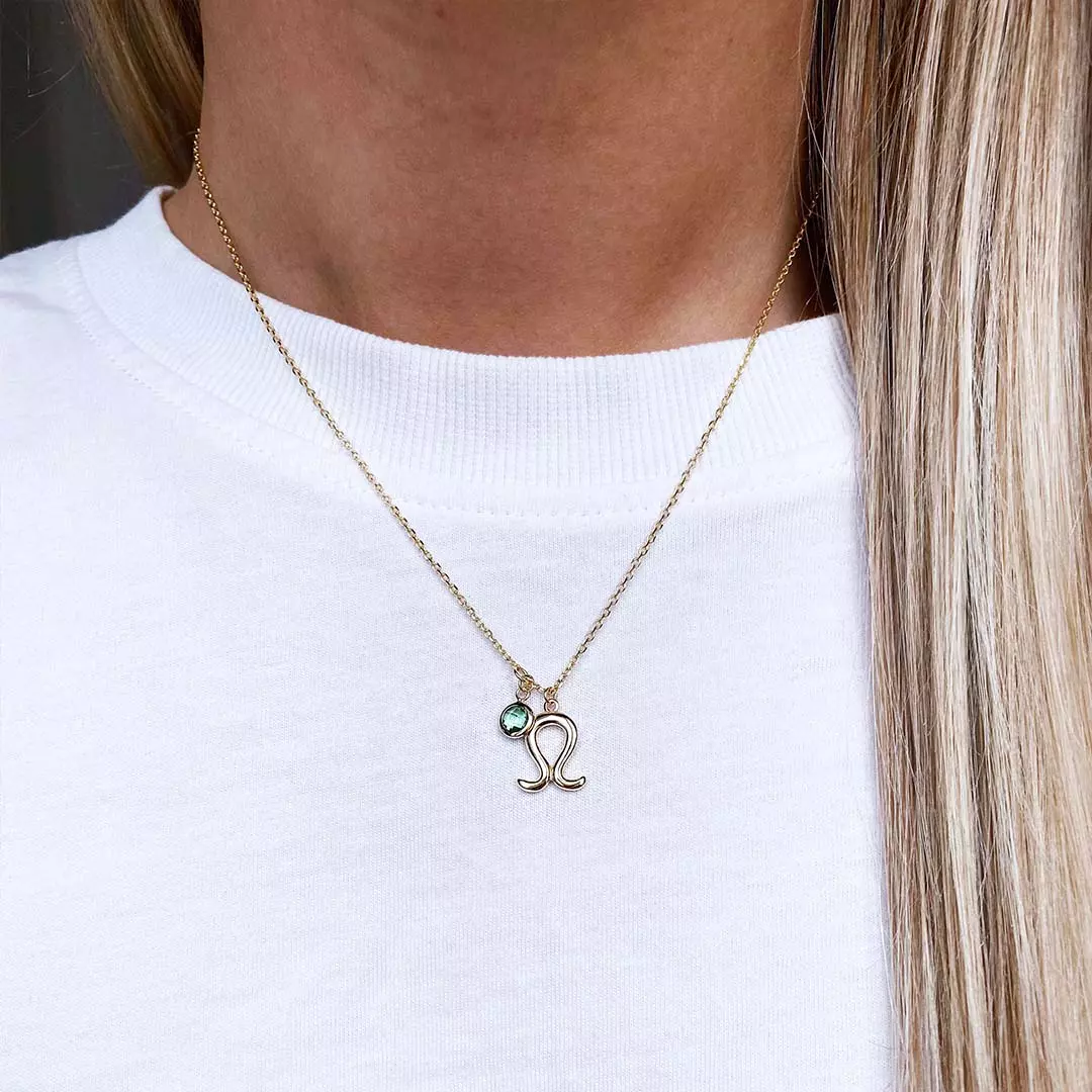 Bilde nummer 2 av Pan Jewelry, Smykke i forgylt 925 sølv med zirkonia og horoskop Løven