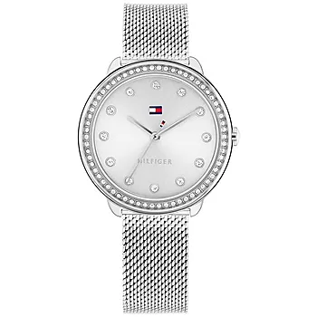 Tommy Hilfiger, Demi dameklokke i stål med meshlenke