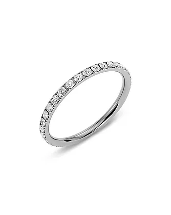 Glow ring i stål med zirkonia