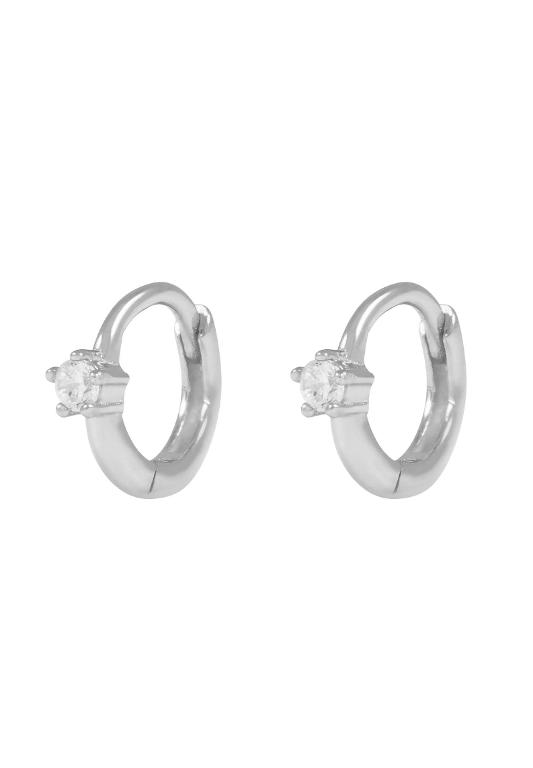 Snö Of Sweden Siri Mini Hoop Earring Silver Onesize