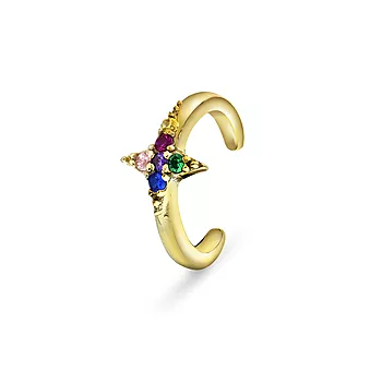 Janne Formoe by Pan Jewelry, Ear cuff i forgylt sølv med zirkonia