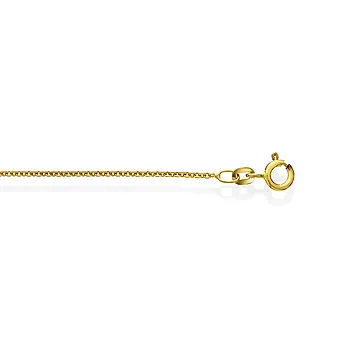 Pan Jewelry, Rund ankerkjede i 585 gult gull 1,3 mm, 38-70 cm