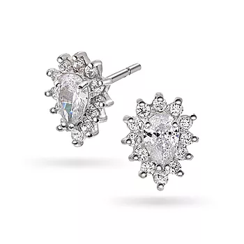 Pan Jewelry, Øredobber i 925 sølv med zirkonia