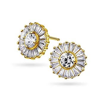 Pan Jewelry, Øredobber i 925 forgylt sølv med zirkonia