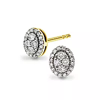 Pan Jewelry, Øredobber i 585 gult gull med diamanter 0,20 ct