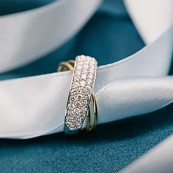 Bilde nummer 3 av Milano diamantring i 585 hvitt og gult gull 0,95 ct