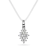 Pan Jewelry, Anheng i 585 hvitt gull med diamanter 0,33 ct