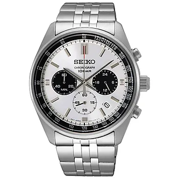 Seiko, Basic herreklokke med stållenke og kronograf