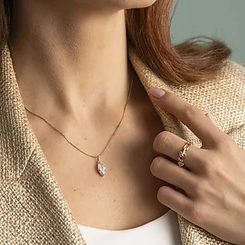 Bilde nummer 2 av Pan Jewelry, Anheng i 585 gult gull med zirkonia