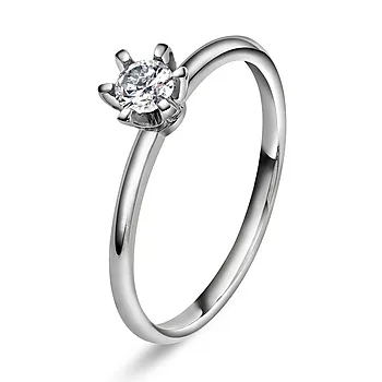 Vida diamantring i 585 hvitt gull 0,25 ct