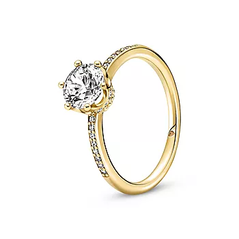 Pandora Moments, Ring i 925 forgylt sølv med zirkonia