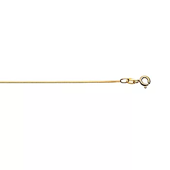 Pan Jewelry, Firkantet slangekjede i forgylt 925 sølv 0,9 mm, 42-50 cm
