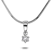 Pan Jewelry, Ingrid enstensanheng i 585 hvitt gull 0,05 ct