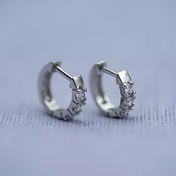 Bilde nummer 2 av Pan Jewelry, Øreringer i 925 sølv med zirkonia