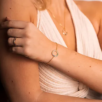Bilde nummer 3 av Pan Jewelry, Armbånd i forgylt 925 sølv med farget zirkonia