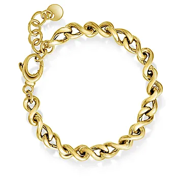 Pan Jewelry, Armbånd i forgylt 925 sølv, 21 cm