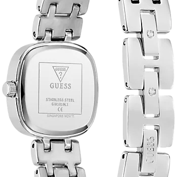 Bilde nummer 2 av Dameklokke i sølvfarget stål med krystaller