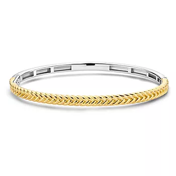 Ti Sento, Armbånd i forgylt 925 sølv med flettet design