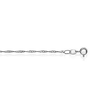 Pan Jewelry, Singapore kjede i rhodinert 925 sølv 1,85 mm, 42-60 cm