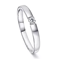 Pan Jewelry, Angelica alliansering i 585 hvitt gull med diamanter 0,07 ct WSI