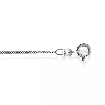 Pan Jewelry, Rund anker veneziansk kjede i 585 hvitt gull 1,3 mm, 36-50 cm