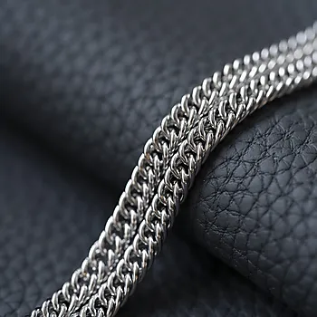Bilde nummer 3 av Pan Jewelry, Armbånd i rhodinert 925 sølv 2 radet, 21 cm