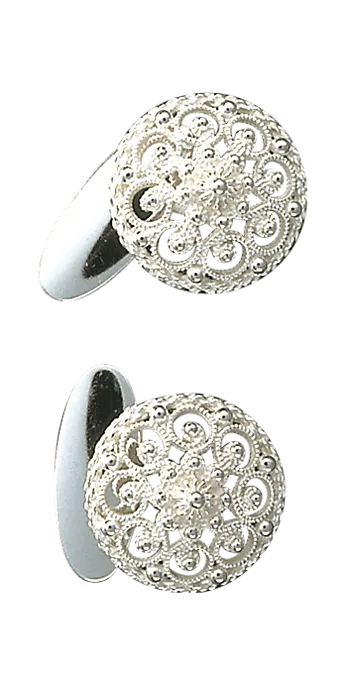 Bilde nummer 2 av Mansjettknapper i 830 hvitt sølv