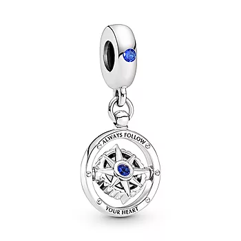 Pandora Moments, Charm i 925 sølv med kompass
