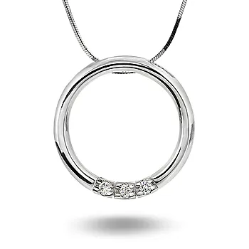 Bilde nummer 2 av Pan Jewelry, Allianseanheng i hvitt gull med diamanter 0,15 ct