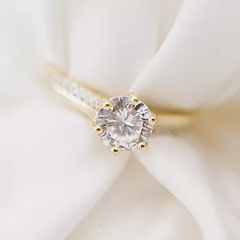 Bilde nummer 3 av Pan Jewelry, Ring i 925 forgylt sølv med zirkonia
