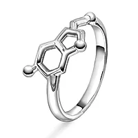 Ring i 925 sølv med symbol serotonin