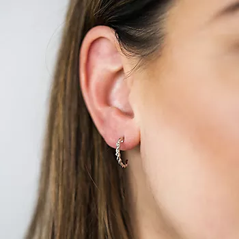 Bilde nummer 2 av Pan Jewelry, Øredobber i 585 hvitt gull med diamanter 0,02 ct