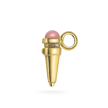 Sing Star charms i 925 forgylt sølv med opal