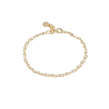 Noctelle armbånd i forgylt messing med zirkonia