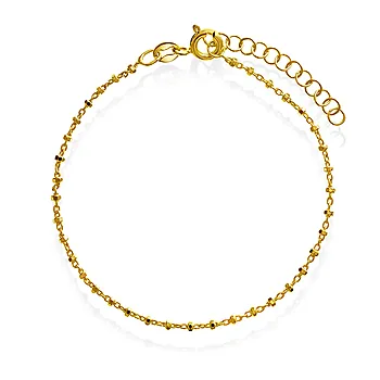 Pan Jewelry, Armbånd i forgylt 925 sølv med kuler, 19 cm
