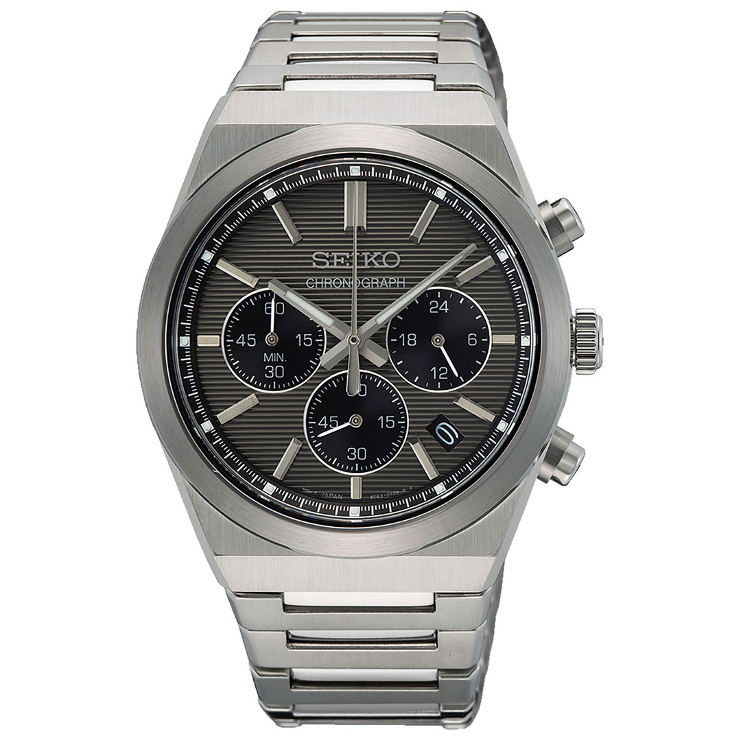 Seiko, Basic Herreklokke med stållenke og kronograf