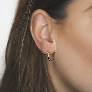 Bilde nummer 2 av Pan Jewelry, Øredobber i 585 gult gull med diamanter 0,02 ct