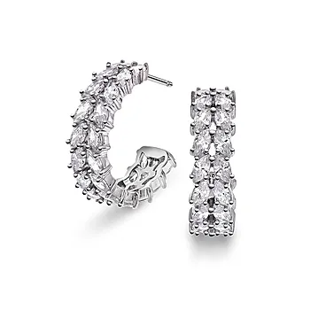 Crown øredobber i 925 sølv