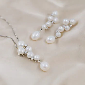 Bilde nummer 2 av Pan Jewelry, Smykke i 925 sølv med syntetisk perle og zirkonia