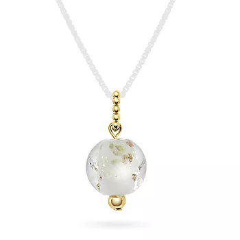 Pan Jewelry, Anheng i 925 forgylt sølv med hvit glasskule