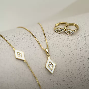 Bilde nummer 3 av Pan Jewelry, Øredobber i forgylt 925 sølv med zirkonia