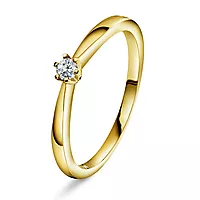 Olivia diamantring i 585 gult gull 0,07 ct