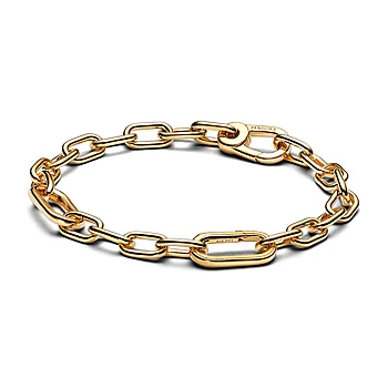 Armbånd i forgylt med ledd