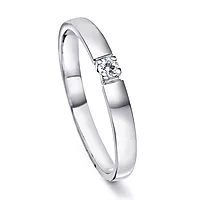 Pan Jewelry, Angelica alliansering i 585 hvitt gull med diamanter 0,10 ct WSI