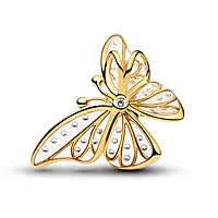 Charms i 925 forgylt sølv med stor sommerfugl