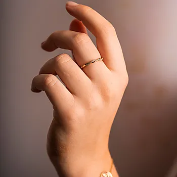 Bilde nummer 2 av Pan Jewelry, Friendship ring i forgylt 925 sølv med zirkonia