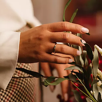 Bilde nummer 4 av Pan Jewelry, Ring i 925 sølv med zirkonia og grønn sten
