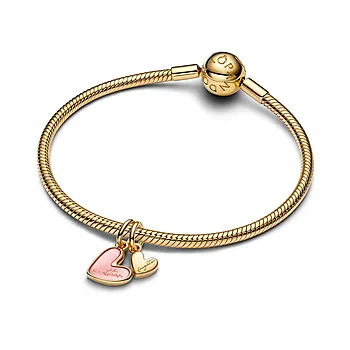 Bilde nummer 4 av Charms mor og datter i 925 forgylt sølv med hjerter